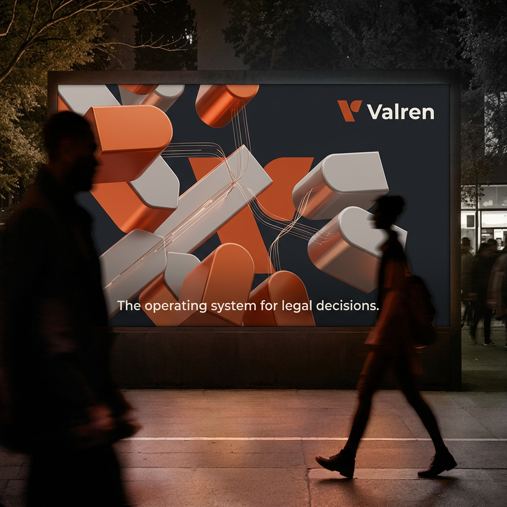 Valren billboard — The operating system for legal decisions
